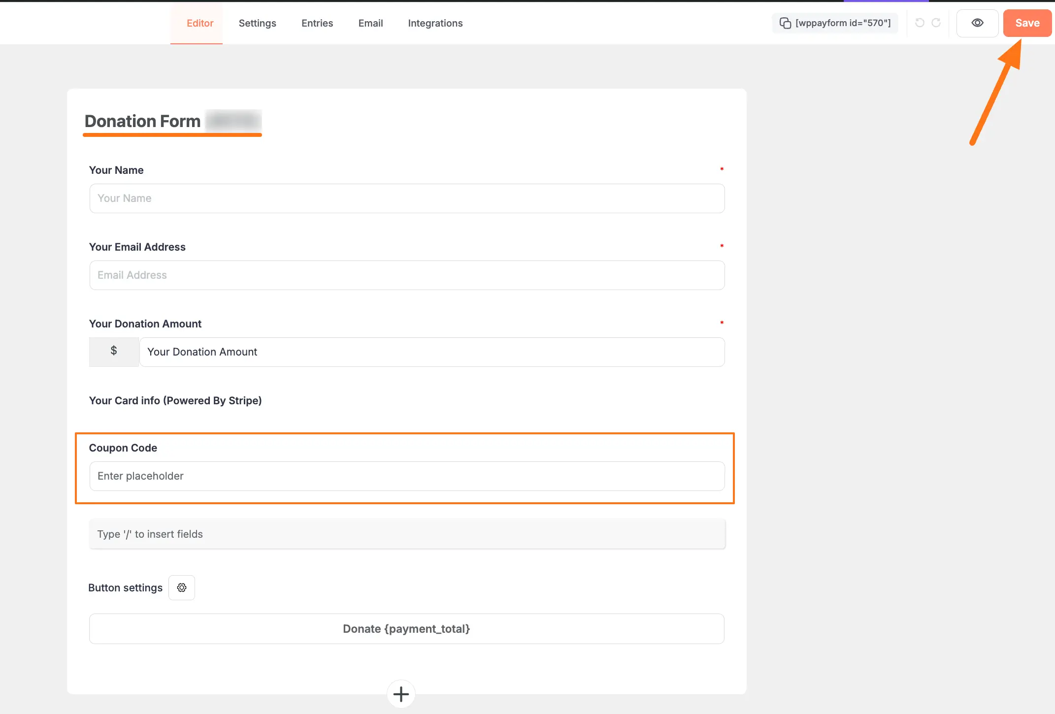Save and Preview Form