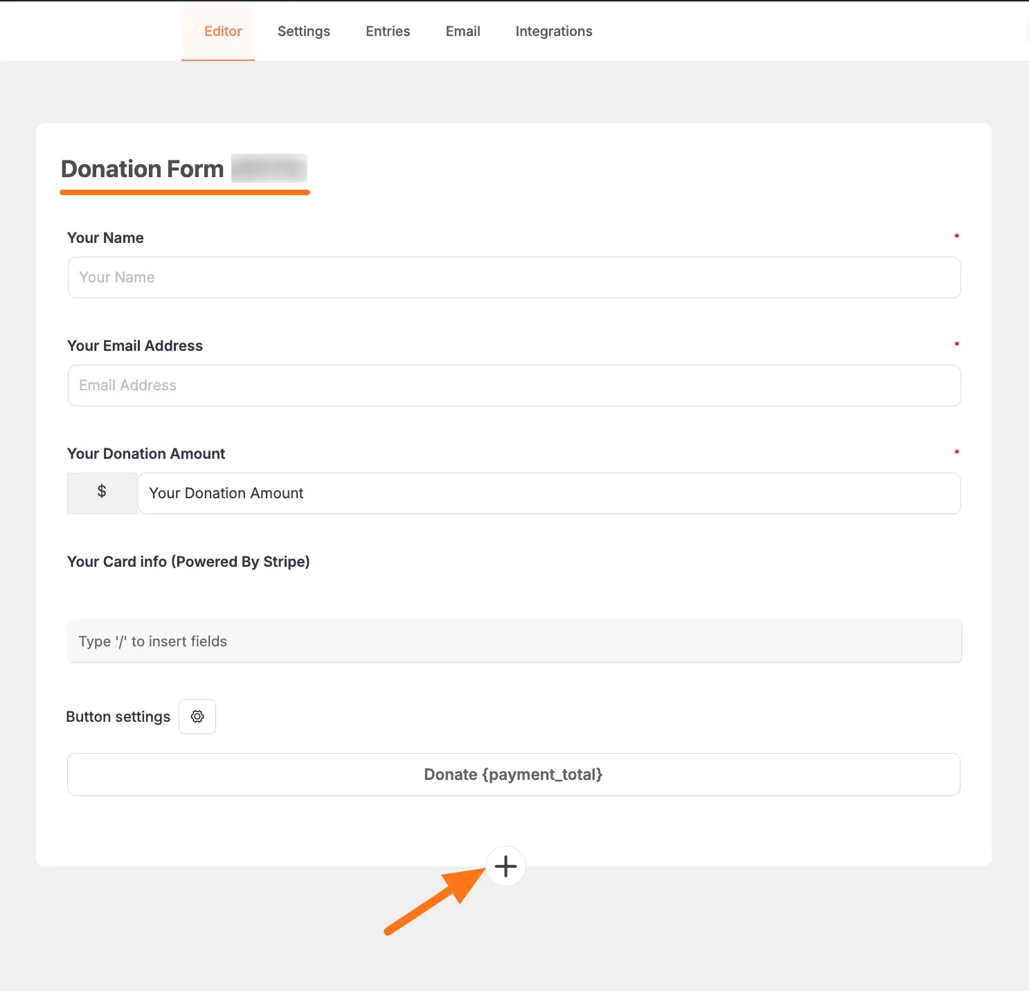 Add Field Button