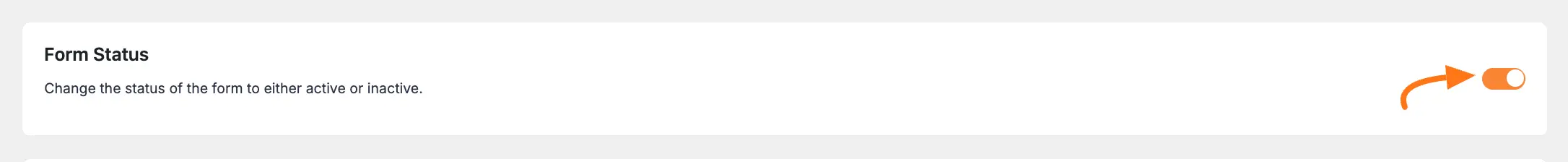 Form Status settings