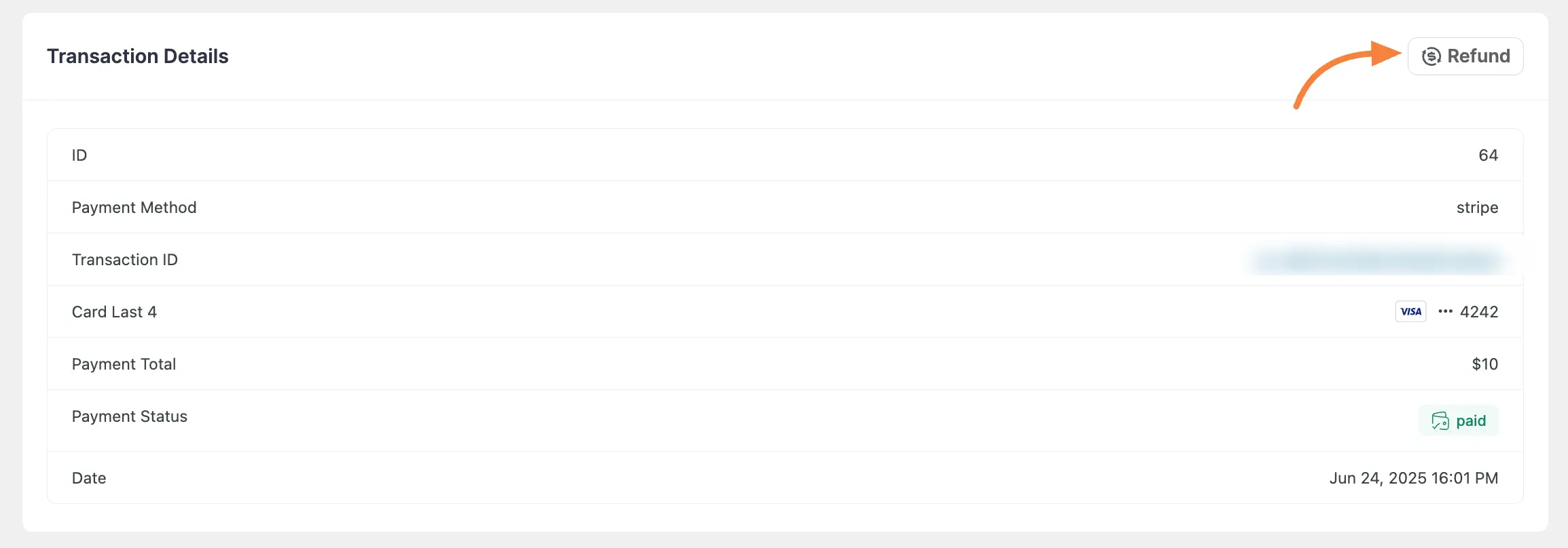 Access refund options