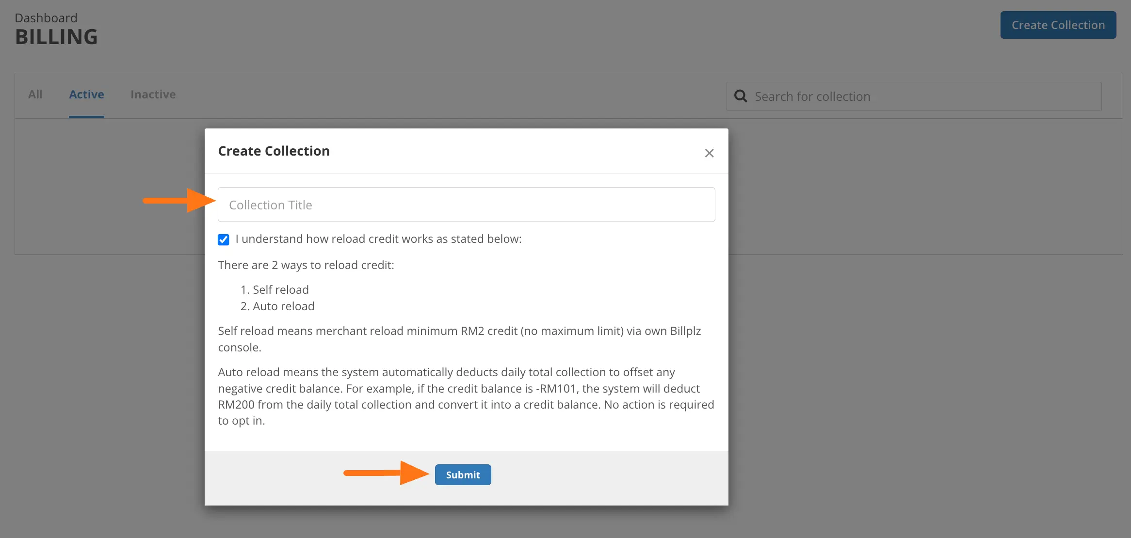 Create Collection Form