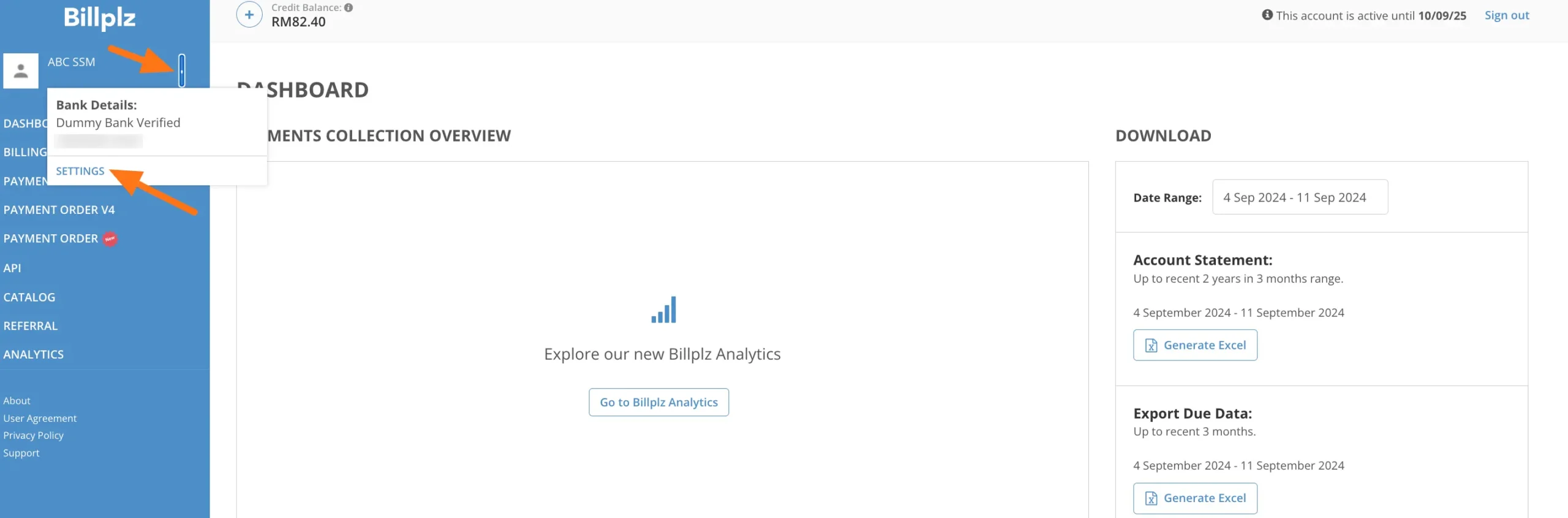 Access Billplz Settings