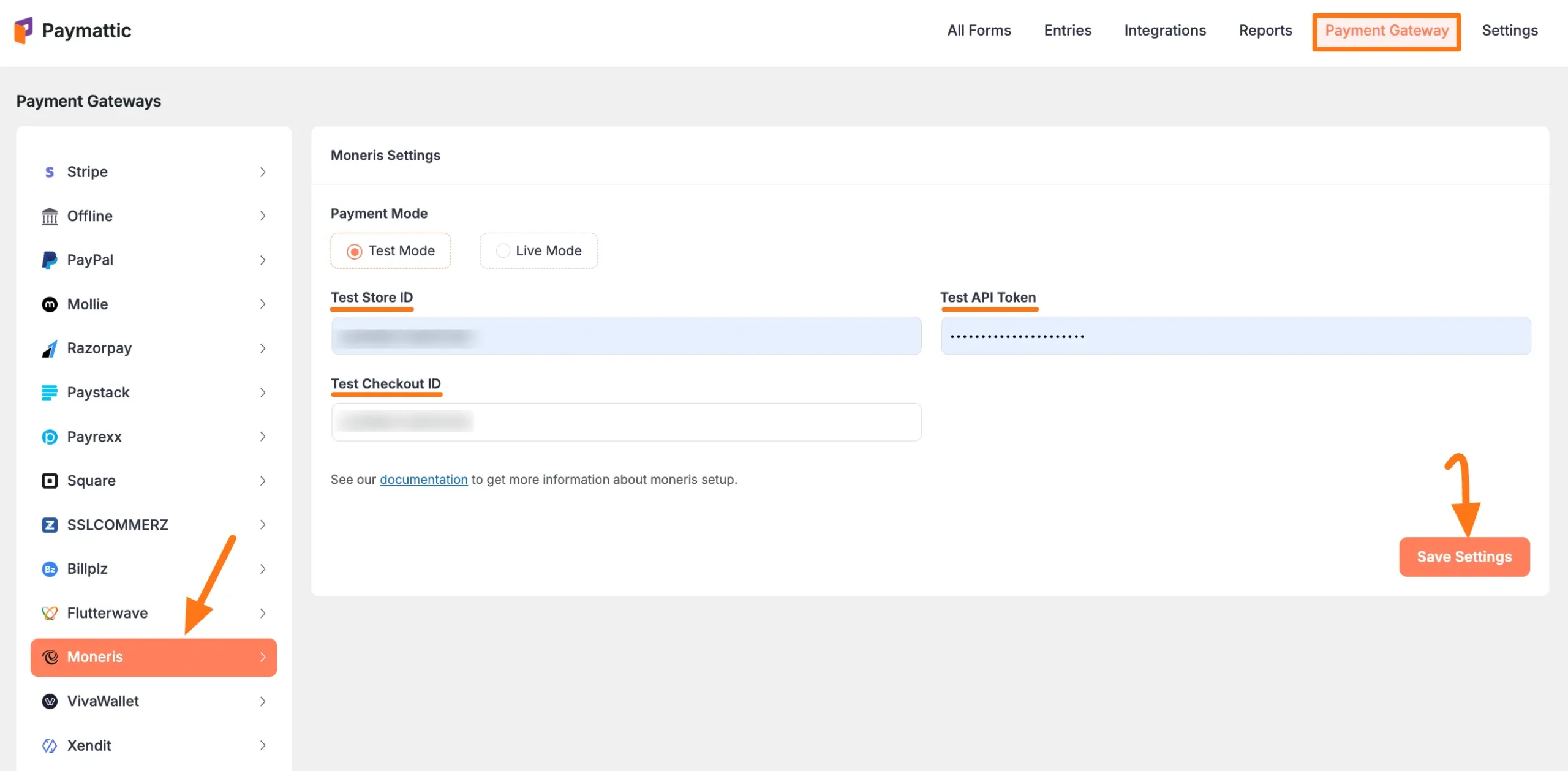 Configure Moneris Credentials in Paymattic